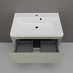 Style Line Тумба под раковину Манхэттен 70 Plus эмаль олива матовая – фотография-4